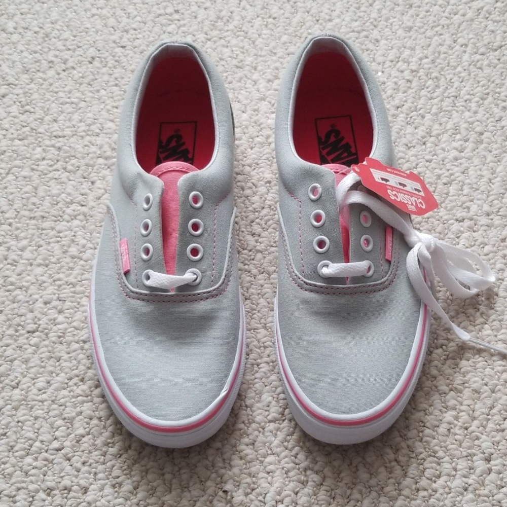 Grey & Pink Vans